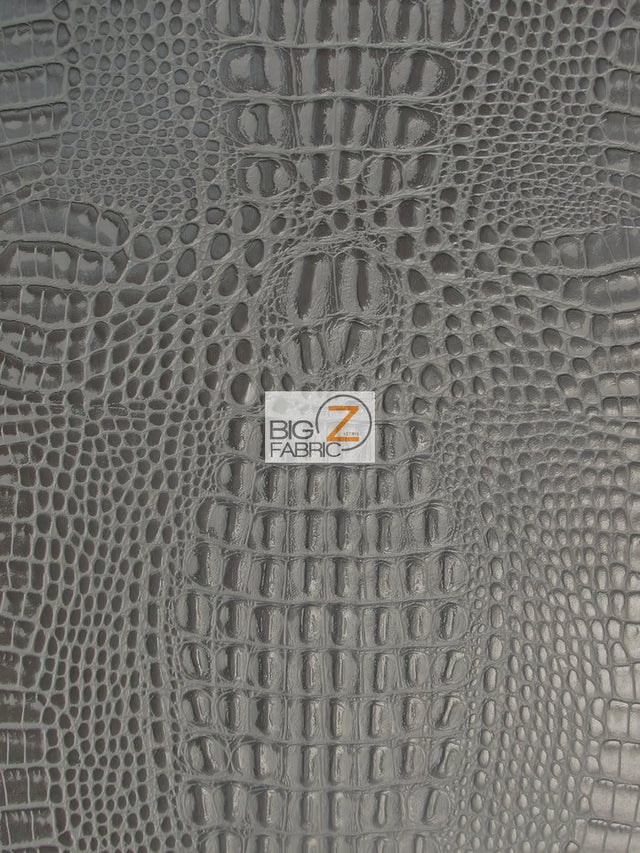 Charcoal Crocodile Marine Vinyl Fabric by the Yard