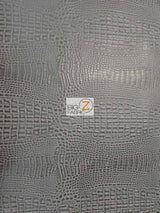 Charcoal Crocodile Marine Vinyl Fabric by the Yard