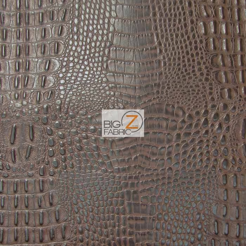 Chocolate Crocodile Marine Vinyl Fabric by the Yard