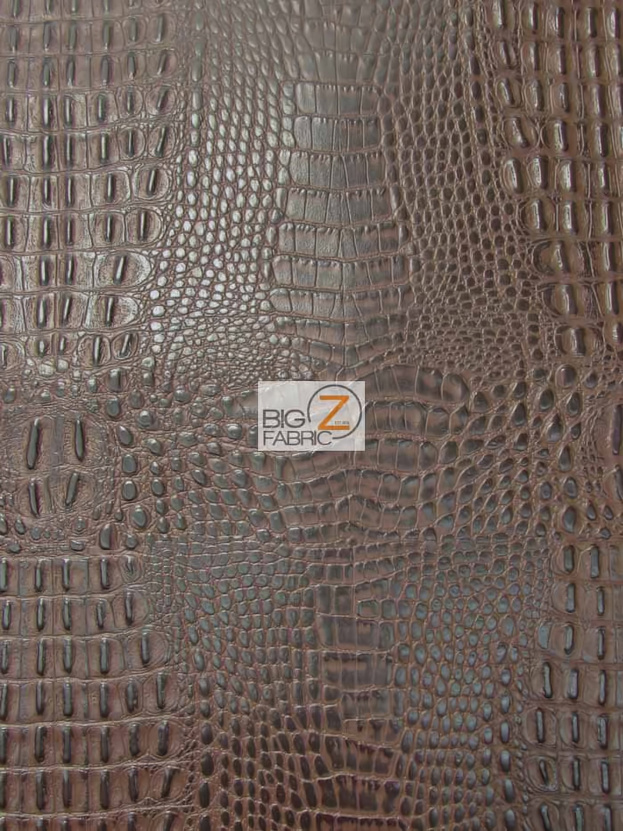 Chocolate Crocodile Marine Vinyl Fabric by the Yard