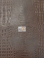 Chocolate Crocodile Marine Vinyl Fabric by the Yard