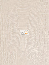 Cream Crocodile Marine Vinyl Fabric Sold By The Yard