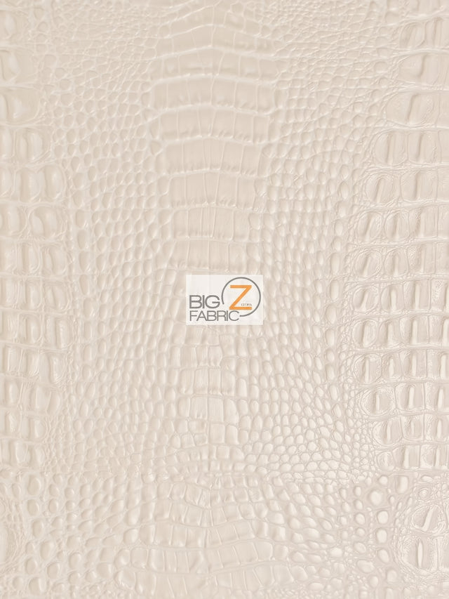 Cream Crocodile Marine Vinyl Fabric Sold By The Yard