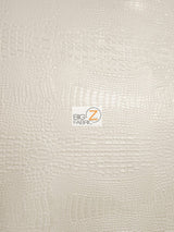 Cream Crocodile Marine Vinyl Fabric Sold By The Yard