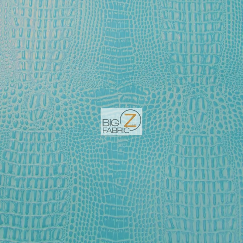 Fiji Turquoise Crocodile Marine Vinyl Fabric