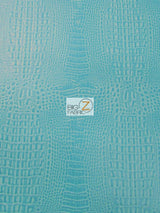 Fiji Turquoise Crocodile Marine Vinyl Fabric