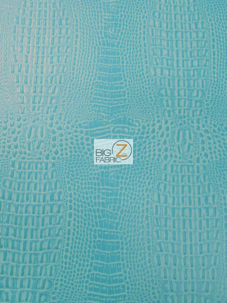 Fiji Turquoise Crocodile Marine Vinyl Fabric