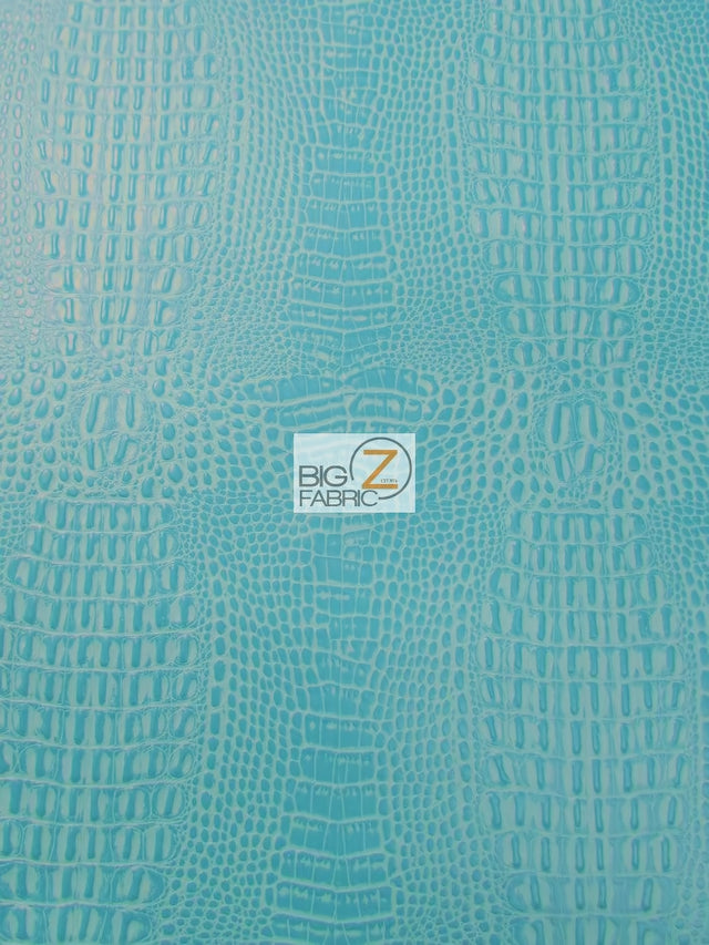 Fiji Turquoise Crocodile Marine Vinyl Fabric