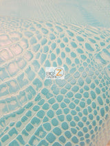 Fiji Turquoise Crocodile Marine Vinyl Fabric