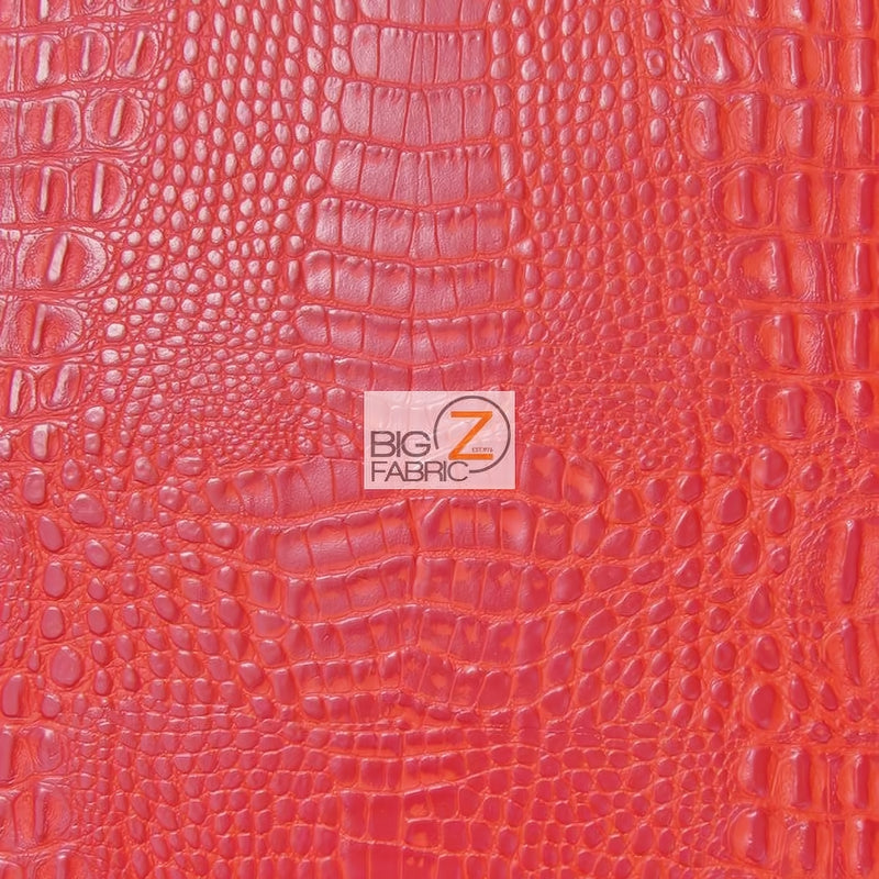 Fire Red Crocodile Marine Vinyl Fabric Sold By The Yard