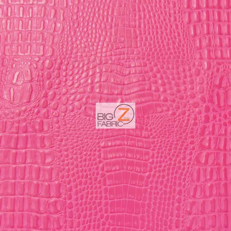 Kiss Fuchsia Crocodile Marine Vinyl Fabric by the Yard