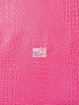 Kiss Fuchsia Crocodile Marine Vinyl Fabric by the Yard