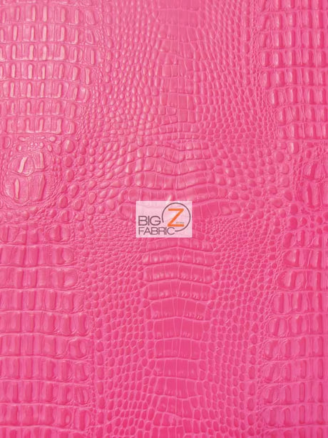 Kiss Fuchsia Crocodile Marine Vinyl Fabric by the Yard