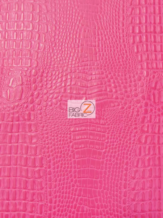 Kiss Fuchsia Crocodile Marine Vinyl Fabric by the Yard