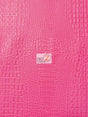 Kiss Fuchsia Crocodile Marine Vinyl Fabric by the Yard