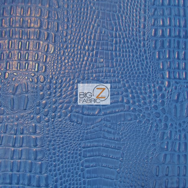 Royal Blue Crocodile Marine Vinyl Fabric Sold By The Yard