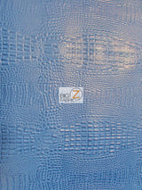 Royal Blue Crocodile Marine Vinyl Fabric Sold By The Yard