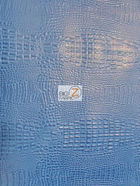 Royal Blue Crocodile Marine Vinyl Fabric Sold By The Yard