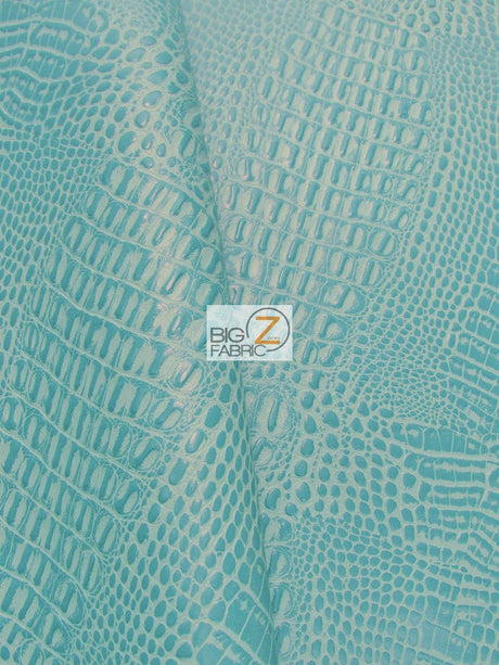 Royal Blue Crocodile Marine Vinyl Fabric Sold By The Yard