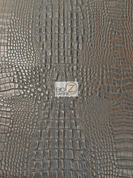 Wood Brown Crocodile Marine Vinyl Fabric Sold By The Yard
