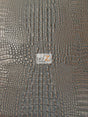 Wood Brown Crocodile Marine Vinyl Fabric Sold By The Yard