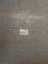 Wood Brown Crocodile Marine Vinyl Fabric Sold By The Yard