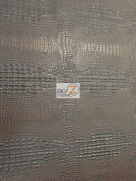 Wood Brown Crocodile Marine Vinyl Fabric Sold By The Yard