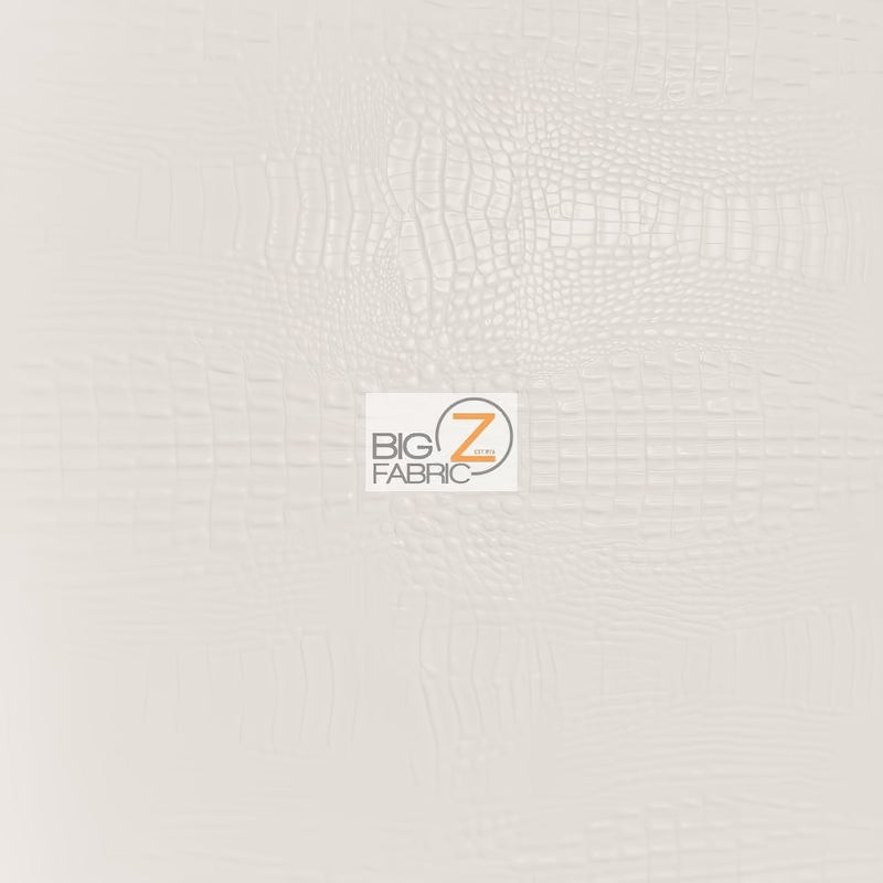 White Crocodile Marine Vinyl Fabric by the Yard