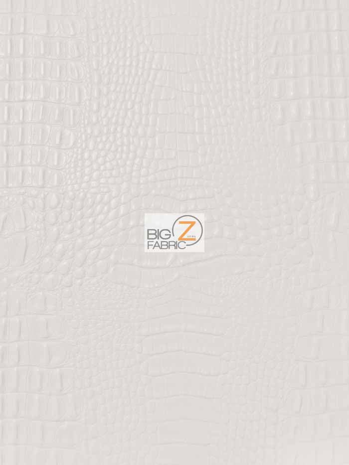 White Crocodile Marine Vinyl Fabric by the Yard