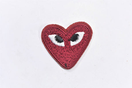 Embroidered Heart Patch with Eyes
