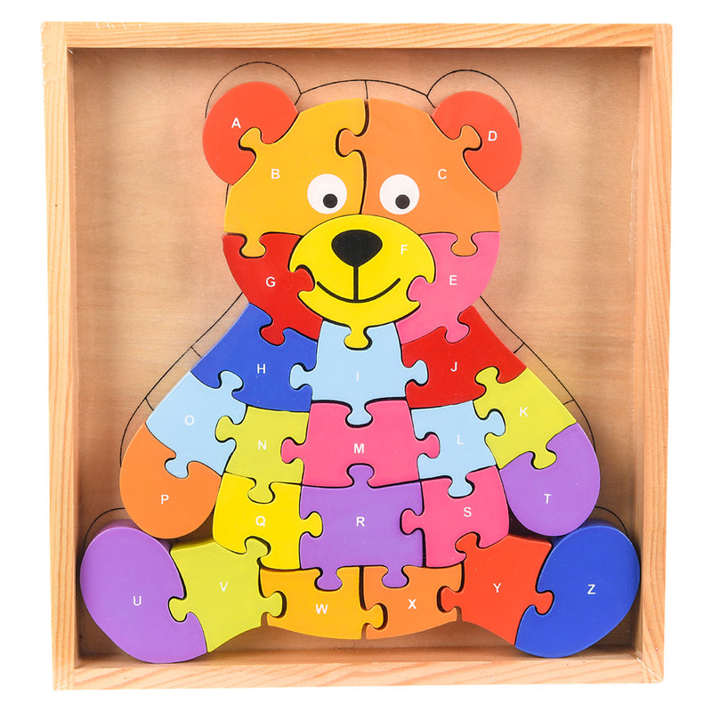 Wooden Bear Letter Puzzle (1 PC)