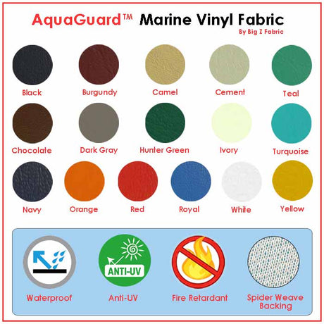 Ivory Marine Vinyl Fabric Sold By The Yard
