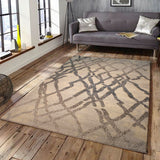 Indoor/Outdoor Designer Durable Neutral Colored Area Rug - 100 Percent Polypropylene Fabric, Neutral Monochromatic Style, 2' X 3' (1 Unit)