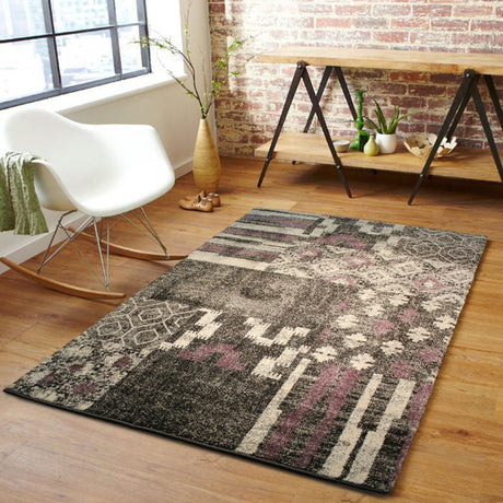 Luxuriously Plush Vintage Inspired Boho Area Rug Carpet - Polypropylene Fabric, Monochromatic Vintage Inspired Boho Style, 1" High Pile (2' X 3')