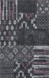 Luxuriously Plush Vintage Inspired Boho Area Rug Carpet - Polypropylene Fabric, Monochromatic Vintage Inspired Boho Style, 1" High Pile (2' X 3')