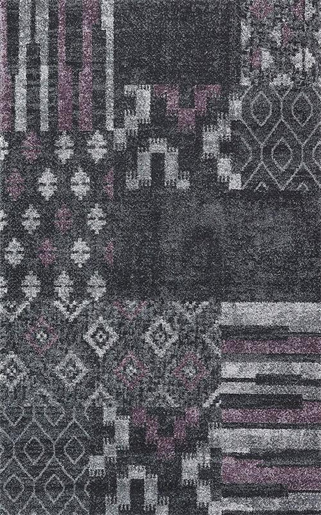 Luxuriously Plush Vintage Inspired Boho Area Rug Carpet - Polypropylene Fabric, Monochromatic Vintage Inspired Boho Style, 1" High Pile (2' X 3')