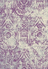 Plush Paisley Design Faded Area Rug Carpet Polypropylene Fabric - Faded Paisley, Monochromatic, 1" High Pile (5' x 7')