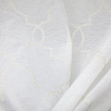 Aladdin Embroidered Sheer Polyester Fabric - Moorish Metallic Embroidery, 118" Width (1 Yard)