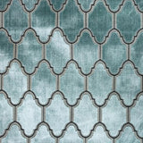 Alaya Geometric Cut Velvet Fabric - Moorish Design, 55" Width (1 Yard)