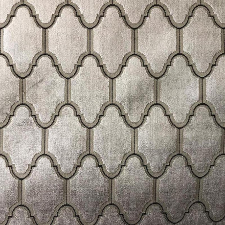 Alaya Geometric Cut Velvet Fabric - Moorish Design, 55" Width (1 Yard)