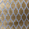 Alaya Geometric Cut Velvet Fabric - Moorish Design, 55" Width (1 Yard)