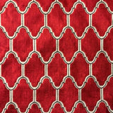 Alaya Geometric Cut Velvet Fabric - Moorish Design, 55" Width (1 Yard)
