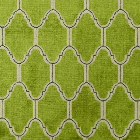 Alaya Geometric Cut Velvet Fabric - Moorish Design, 55" Width (1 Yard)