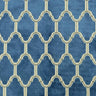 Alaya Geometric Cut Velvet Fabric - Moorish Design, 55" Width (1 Yard)