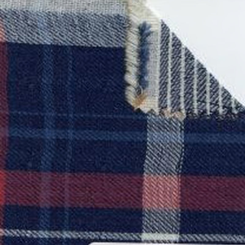 Double-Gauze Multi-Color Plaid Twill Fabric
