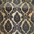 Alessandra Fabric Damask Cut Velvet Fabric - Black, Red, Silver, Coral, Canary, Cranberry, Apple, Jade, 55" Width (1 Yard)