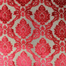 Alessandra Fabric Damask Cut Velvet Fabric - Black, Red, Silver, Coral, Canary, Cranberry, Apple, Jade, 55" Width (1 Yard)