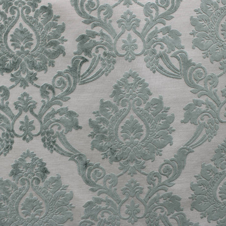 Alessandra Fabric Damask Cut Velvet Fabric - Black, Red, Silver, Coral, Canary, Cranberry, Apple, Jade, 55" Width (1 Yard)