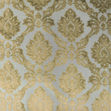 Alessandra Fabric Damask Cut Velvet Fabric - Black, Red, Silver, Coral, Canary, Cranberry, Apple, Jade, 55" Width (1 Yard)