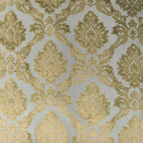 Alessandra Fabric Damask Cut Velvet Fabric - Black, Red, Silver, Coral, Canary, Cranberry, Apple, Jade, 55" Width (1 Yard)